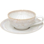 Casafina Бяла чаша от керамика с чинийка 200 ml Taormina - Casafina (ZCF-TA616-WHI)