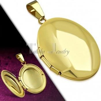 Talitha Колие с разтварящ се медальон „Златен овал