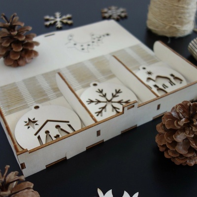 Sada vianočných ozdôb, ktorá poteší, 1 sada-18 kusov MAFFRA 3472 PR0099-Christmas deco HEU-