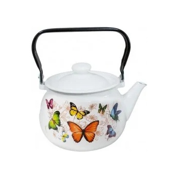 Image 1 of Horecano - Емайлиран чайник 2, 5л "Пеперуда" Н-(2710/2баттер) (0129477)