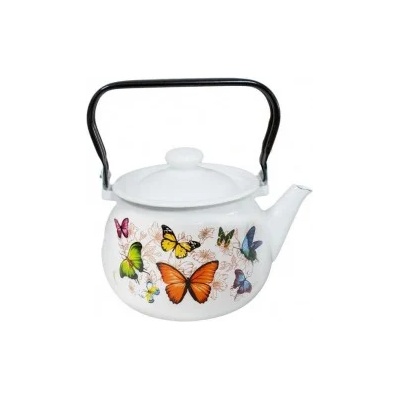 Horecano - Емайлиран чайник 2, 5л "Пеперуда" Н-(2710/2баттер) (0129477)