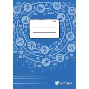 Victoria Виктория: тетрадка с редове a5 за първи клас - 14-32 (isvf1432u)