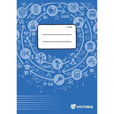 Victoria Виктория: тетрадка с редове a5 за първи клас - 14-32 (isvf1432u)