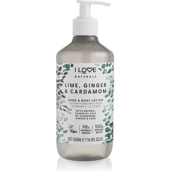 I Love Naturals Lime, Ginger & Cardamom тоалетно мляко за тяло 500ml