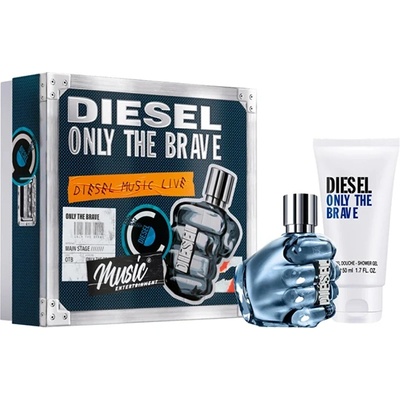 Diesel Only The Brave подаръчен комплект с тоалетна вода 50мл и душ гел 100мл за мъже 1 бр