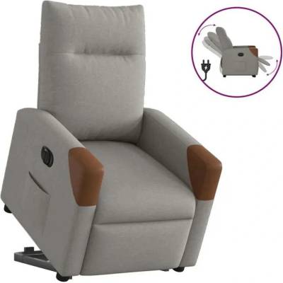 vidaXL 11461.3324027 Elektrické zvedací polohovací taupe textil