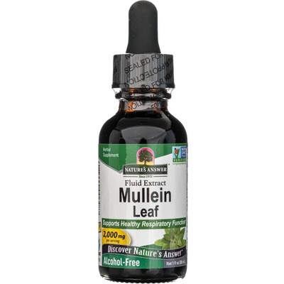 Nature's Answer Mullein Leaf Tekutý extrakt Bez alkoholu 30 ml