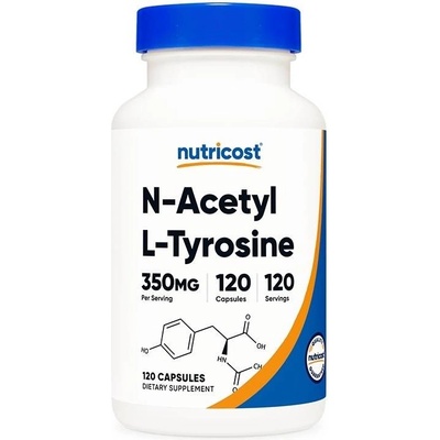 Nutricost N-Acetyl L- Tyrosine, 350 mg, 120 капсули, Nutricost (57158 (187101) NC)