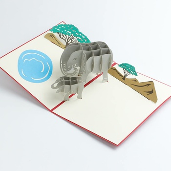 3D prianie Slony v Afrike