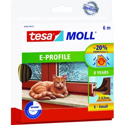 Tesamoll Gumové těsnění E profil 6 m hnědé 05463-00123-00