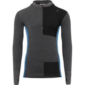 Aclima Мъжки вълнен пуловер Aclima Warmwool Hood Sweater Net Merino jumper - Marengo / Jet Black / Corsair - размер XS (005-2745-0411)