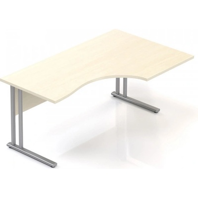 Lenza Ergonomický stůl Visio 160 x 100 cm, pravý, javor