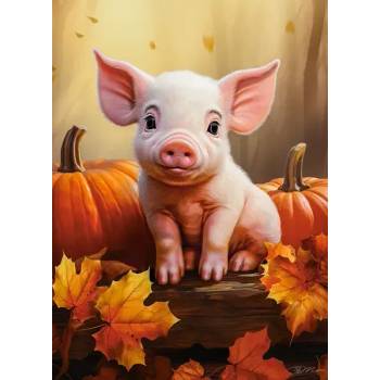 Image 1 of Castorland - Puzzle Cute Fall Piglet - 300 piese