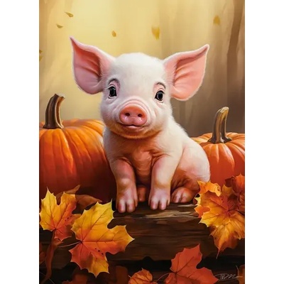 Castorland - Puzzle Cute Fall Piglet - 300 piese