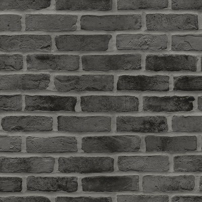 Esta Home 139138 Čierna vliesová tapeta tehla tehlová múr Black & White rozmery 0,53 x 10,05 m