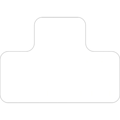 Samolepicí značení umístění palet WT-5110, tvar ''T'' – PVC, bílá, 125×175×75 mm, balení 25 ks