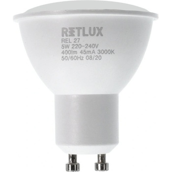 Retlux žárovka LED GU10 5W bílá teplá REL 27 4ks