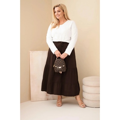 Kesi dámská sukně Plus Size ART3372 hnědá