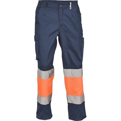 Cerva Bilbao pánske pracovné nohavice navy/oranžová