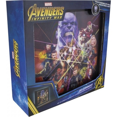 Světelný obraz Avengers Infinity War 25 x 25 cm