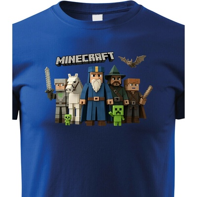Dětské tričkoMinecraft 6 ModráCanvas Dětské tričko Bezvatriko.cz 3194