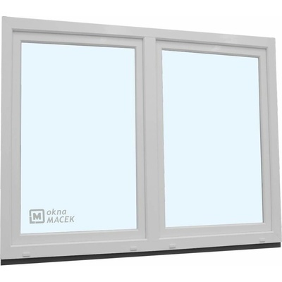 KÖMMERLING Plastové okno - 70 AD, 1800x1500 mm, O/OS sloupek, bílá