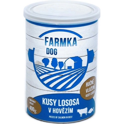 Sokol Falco Farmka Dog kusy lososa v hovädzom 400 g