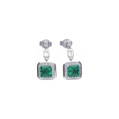 Diamonfire Luxusné strieborné náušnice E5904