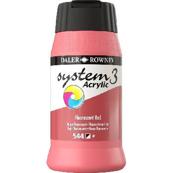 Daler-Rowney System3 АКРИЛНА боя Fluorescent Red 500 ml 1 бр (129500544)