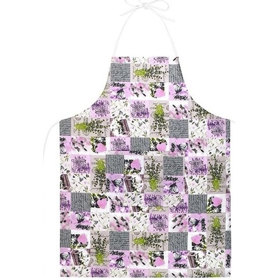 Bellatex Kuchyňská zástěra Adéla zástěra 67x84 cm Patchwork lila