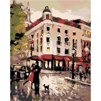 zuty Malování podle čísel Schůzka na rohu 80 x 100 cm vypnuté plátno na rám