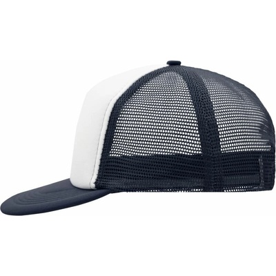 Myrtle Beach MB 6207 5 panelová sieťovaná s plochým šiltom 03.6207 white/navy