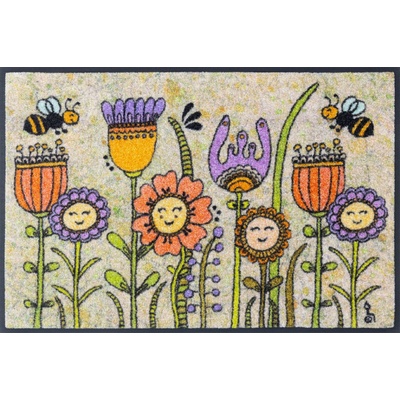 wash+dry Interiérová rohožka Friendly Flowers 50 x 75 cm