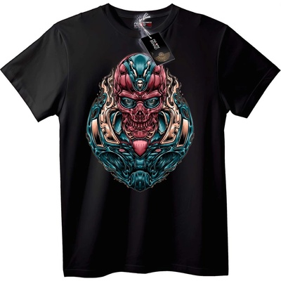 NOONEBRAND Тениска Кибер Череп - 4XL, Black