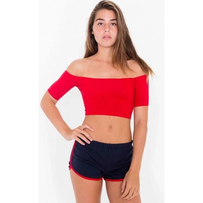 American Apparel dámské bavlněné šortky námořnická modrá / červená