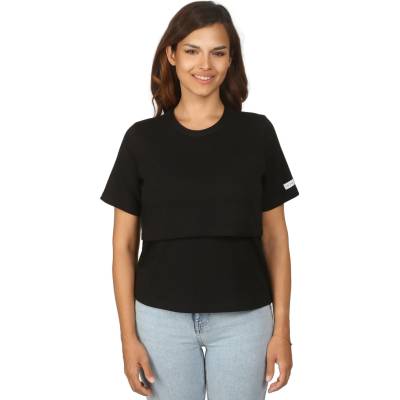 Moniel kojící tričko s krátkým rukávem oversized All Black
