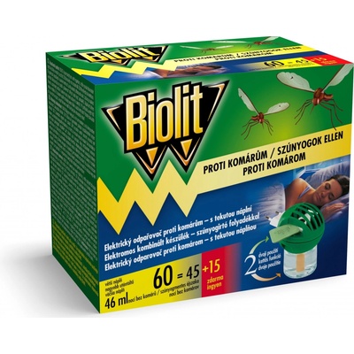 Biolit elektrický odpařovač s tekutou náplní proti komárům 45 nocí