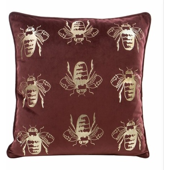 Takoy Zamatová so symetrickou potlačou včiel-HF-387625 45 x 45 cm