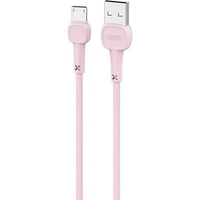 XO NB132 USB - Micro USB, 2A, 1m, růžový