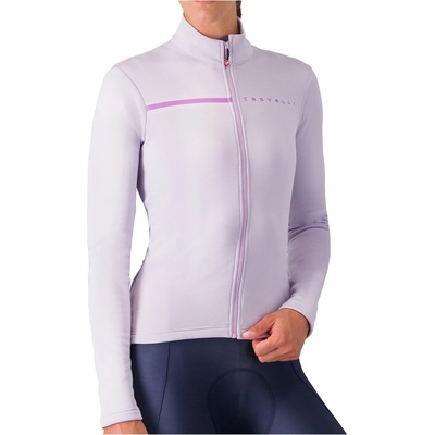 Castelli Дамска фланелка с дълъг ръкав за колоездене Castelli Women's Sinergia 2 Jersey Full Zip Cycling jersey - Purple Mist / Purple Dew (156-1195-0514)