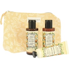 Panier des Sens Orange Blossom sprchový gél 70 ml + telové mlieko 70 ml + krém na ruky 30 ml + kozmetická taška darčeková sada