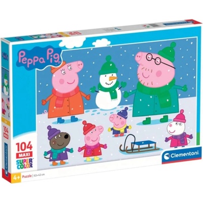 Clementoni Prasátko Peppa Zima MAXI 104 dielov