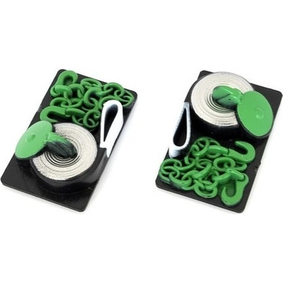 HOBBYTECH Odtahové pásky a atrapa řetězu zelené 2 ks HT-SU1801029