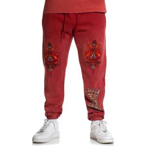 AFFLICTION мъжки панталони (анцунг) affliction - toxic tavern - vtg. red potassium spray - a26356-vrps