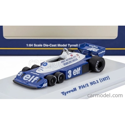 Kyosho Tyrrell F1 P34/2 Elf 6 Wheeler N 3 Season 1977 Ronnie Peterson Modrá Bílá 1:64