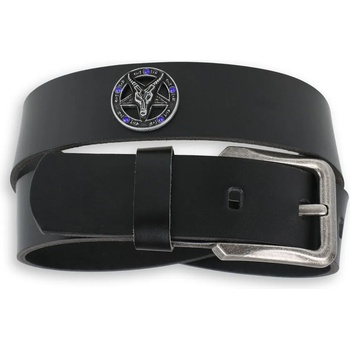 Image 1 of Leather & steel fashion колан Бафомет - Черен кристал - син - lsf2 34