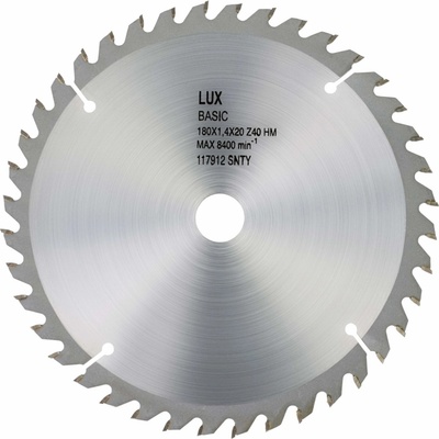LUX List kotúčovej píly zo spekaného karbidu na drevo 185 mm 40 zubov