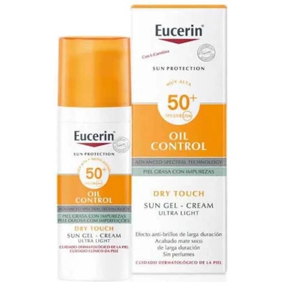 Eucerin Sun Oil Control Dry Touch SPF50+ 50ml Facial Sunscreen - White