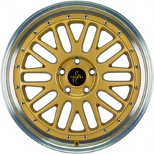 Keskin KT22 8x18 5x112 ET45 gold lip polished