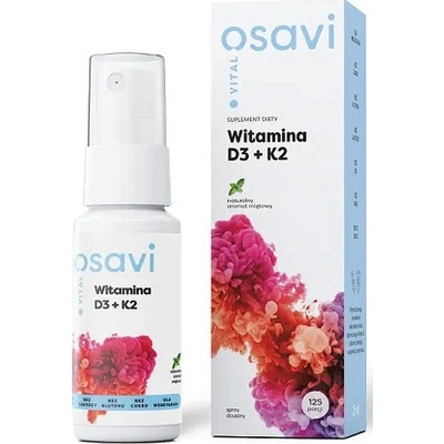 Osavi Vitamin D3+K2 ústní sprej, máta peprná, 25 ml